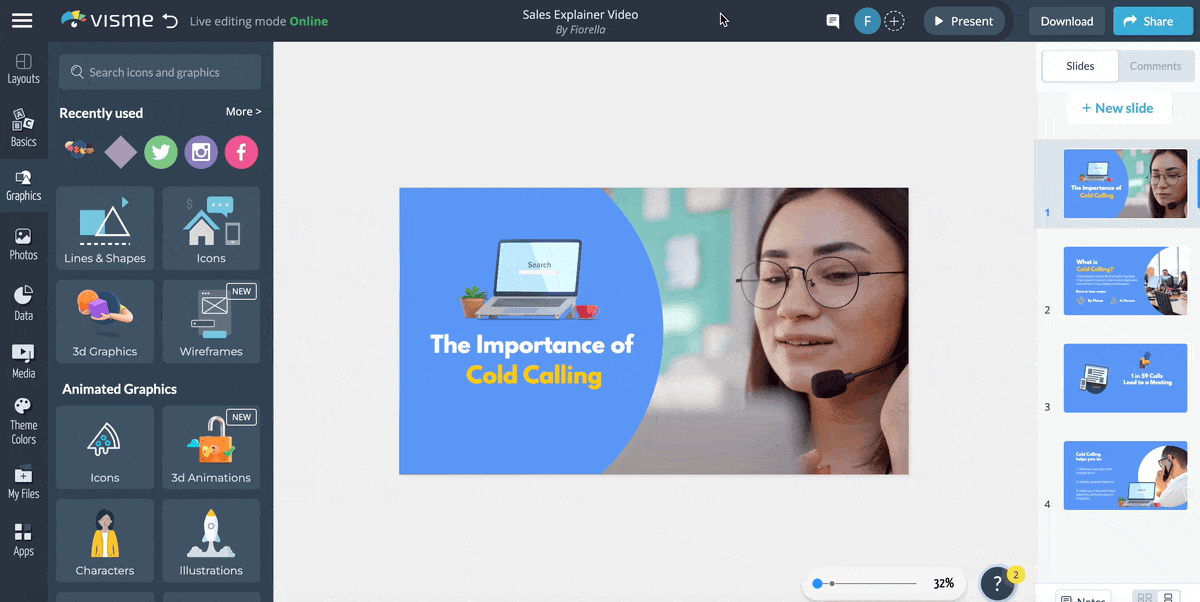 Team collaboration in Visme