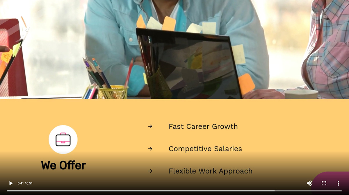 recruitment video - Company Benefits