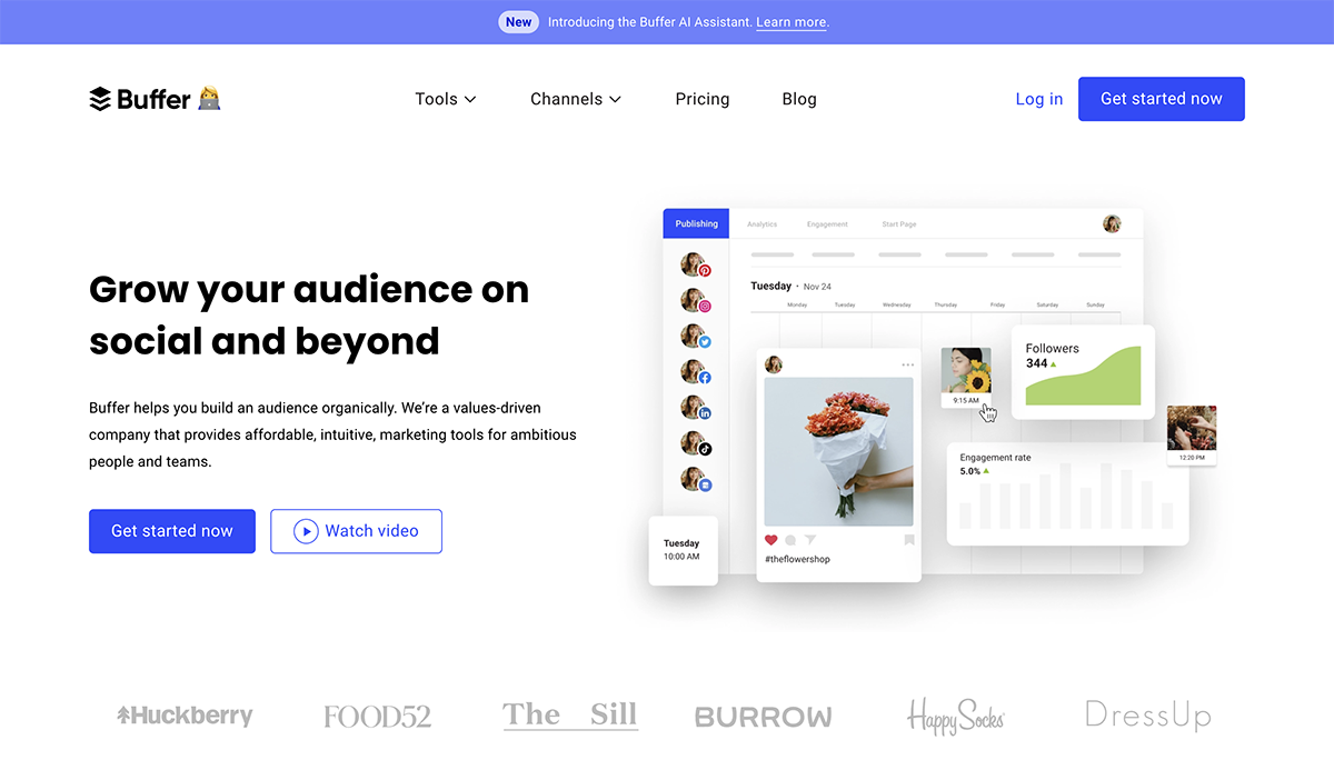 schedule social media posts - Buffer