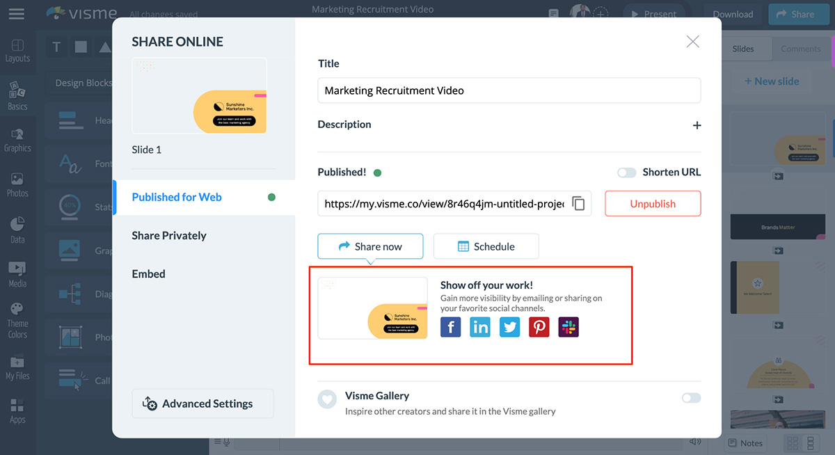 recruitment video - share on social media