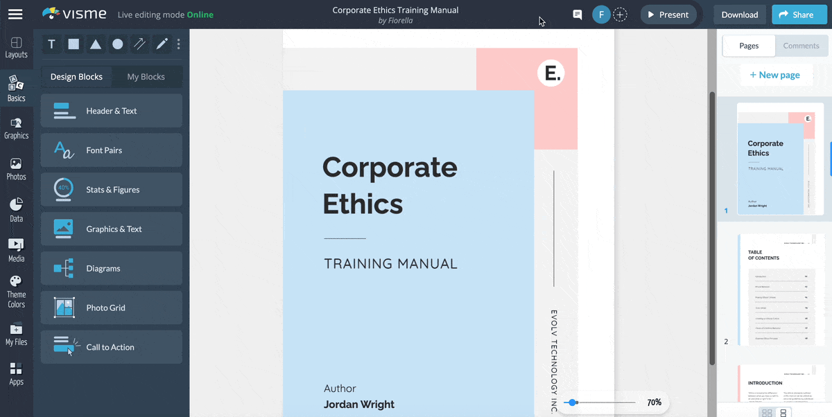 how to download in SCORM and xAPI format in Visme