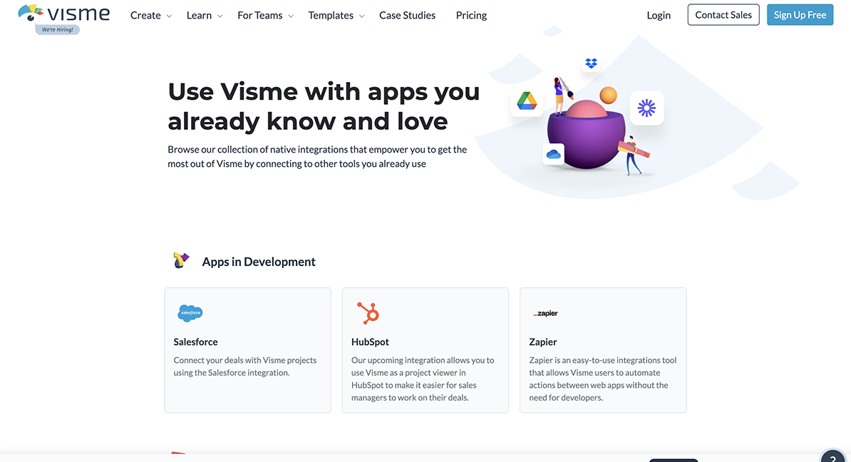 Visme integrations