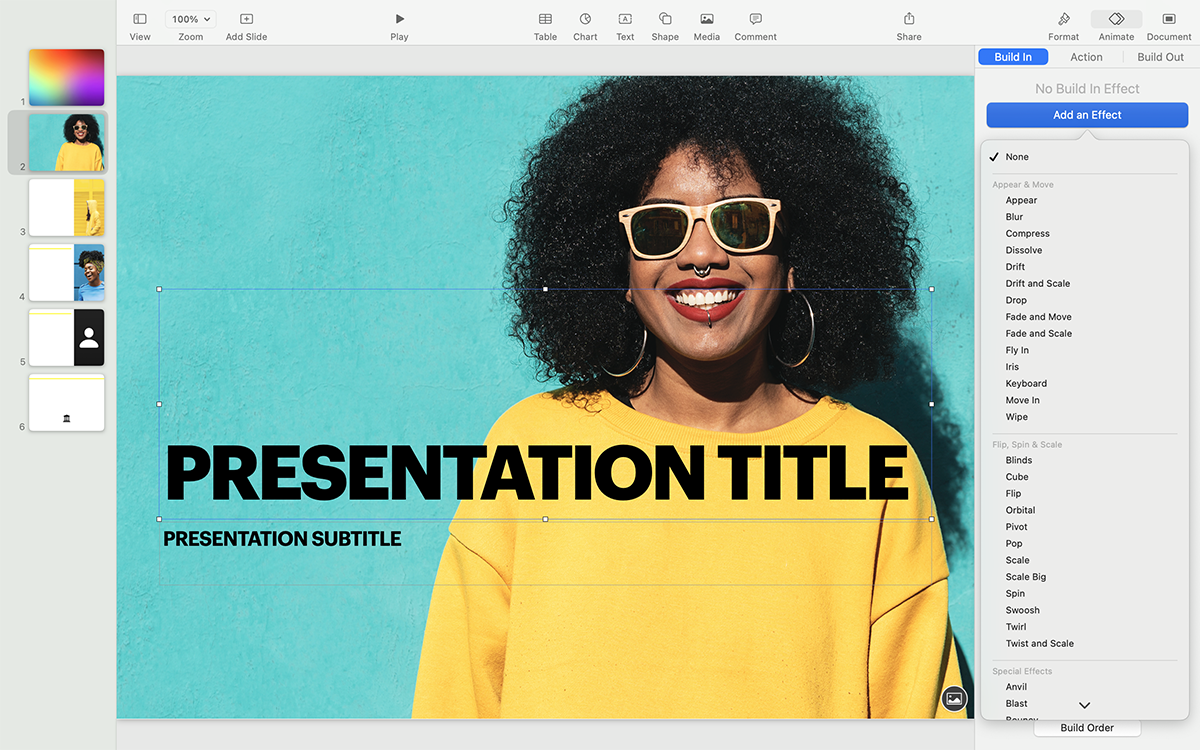 best tools for presentations Keynote - animation and effects 