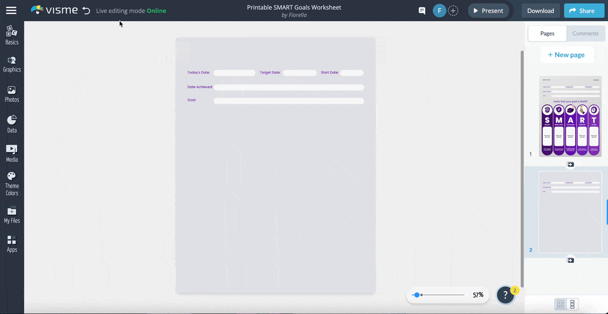a GIF of Visme's AI image generator