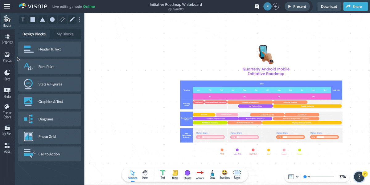  a GIF of using the AI image generator to generate stunning images, art, illustrations and graphics for their roadmap