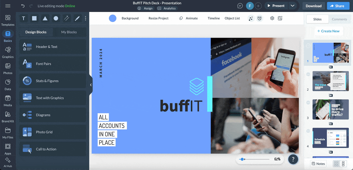  GIF to show how to collaborate and use the workflow tool on a competition slide