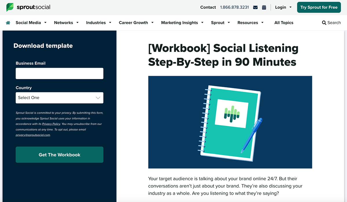 lead magnet checklist - lead magnet example from Sprout Social