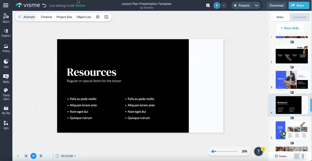 a gif of beautiful 3D icons, illustrations and graphics in Visme editor