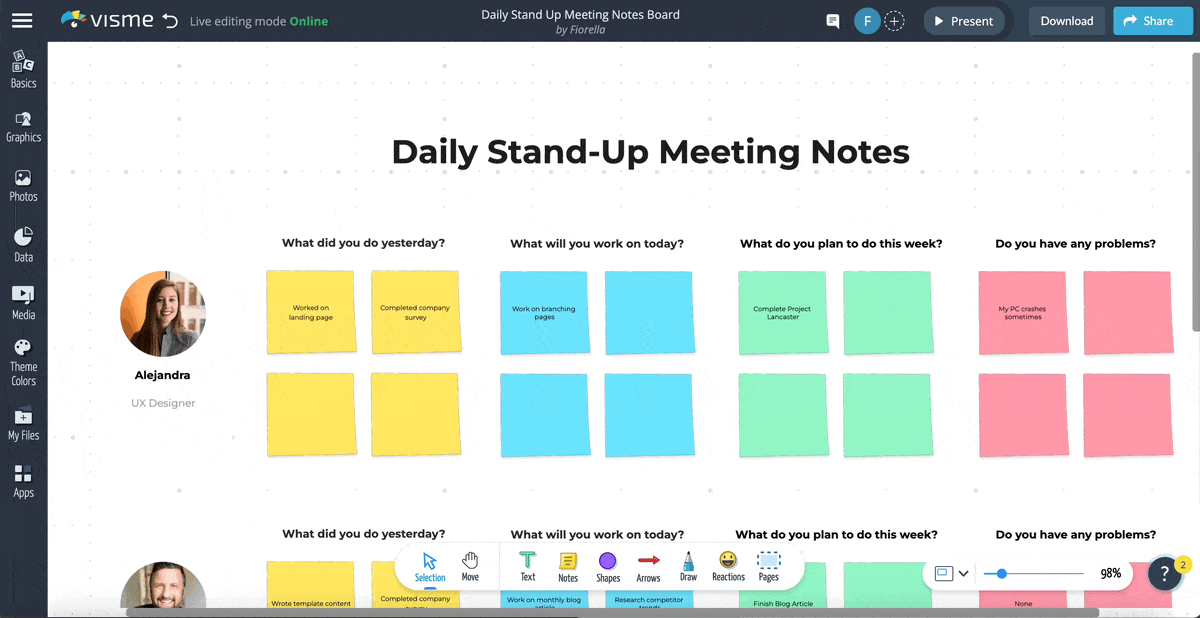 a GIF showing how to use the whiteboard tool