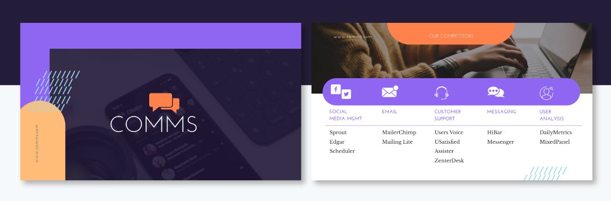 comms pitch deck - pitch deck template inspired by Intercom