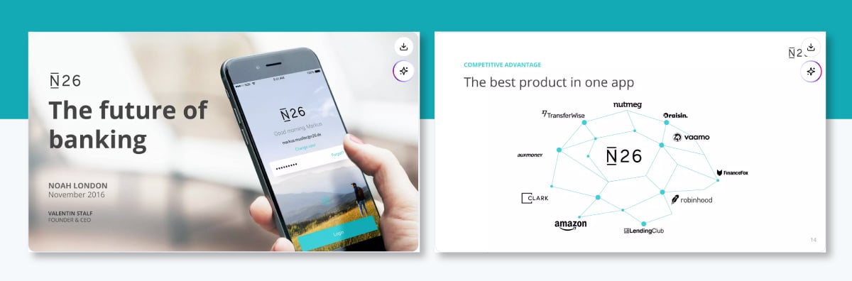 example of a competition slide pitch deck - N26: Competitor Net