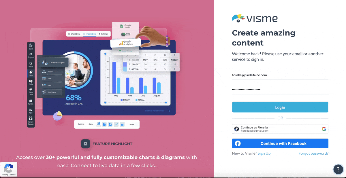 a GIF to capture how to log in and find a meeting agenda template