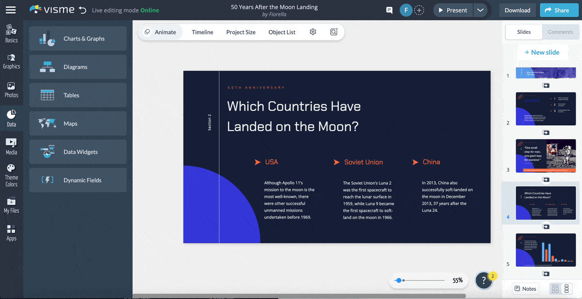adding interactive elements to a presentation