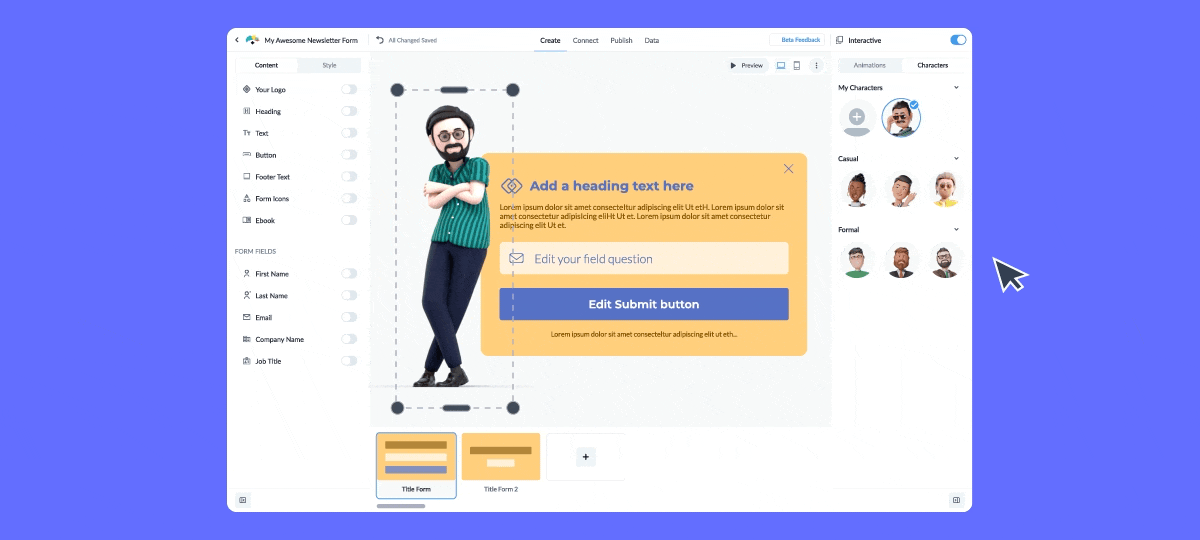 Design Visme forms
