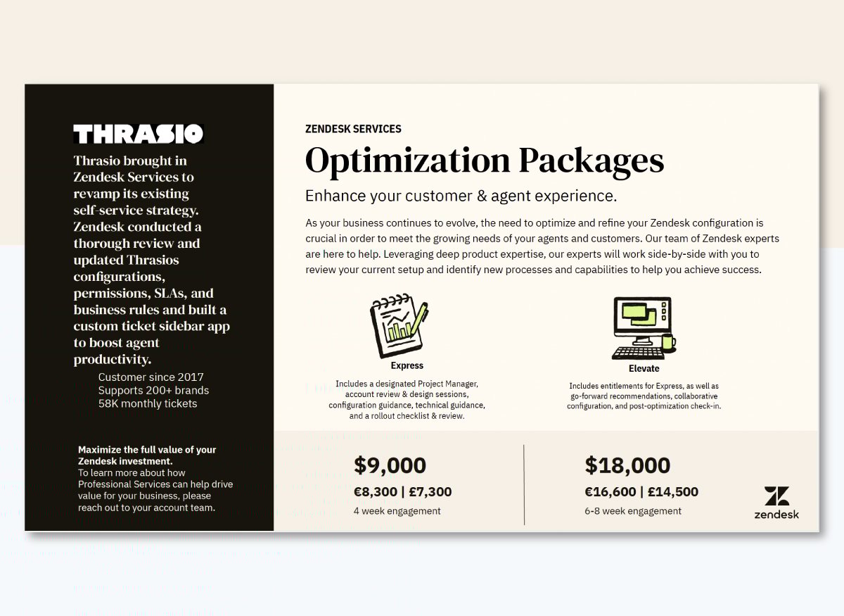 sales one pager - Zendesk