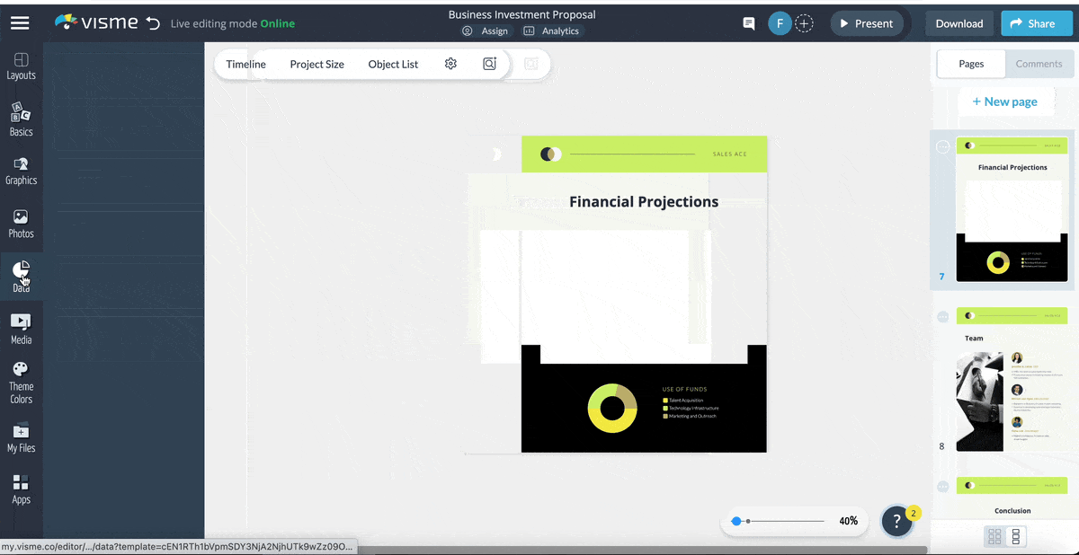 a GIF showing how to import your data from Google Sheets