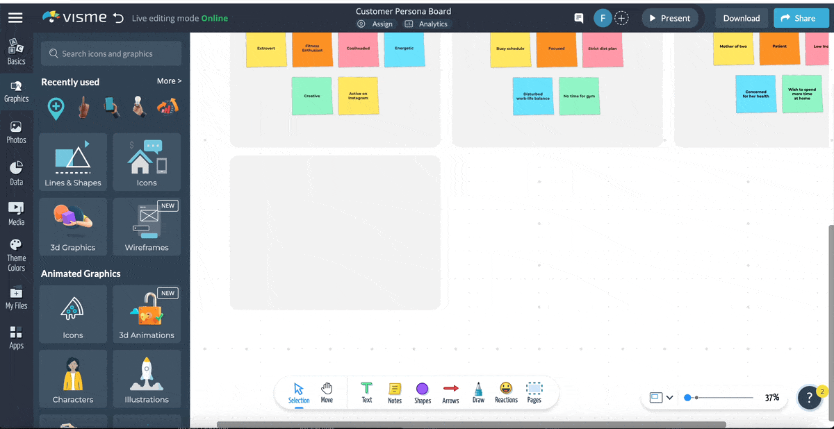 a GIF for connecting and exporting data from external sources onto your whiteboard charts