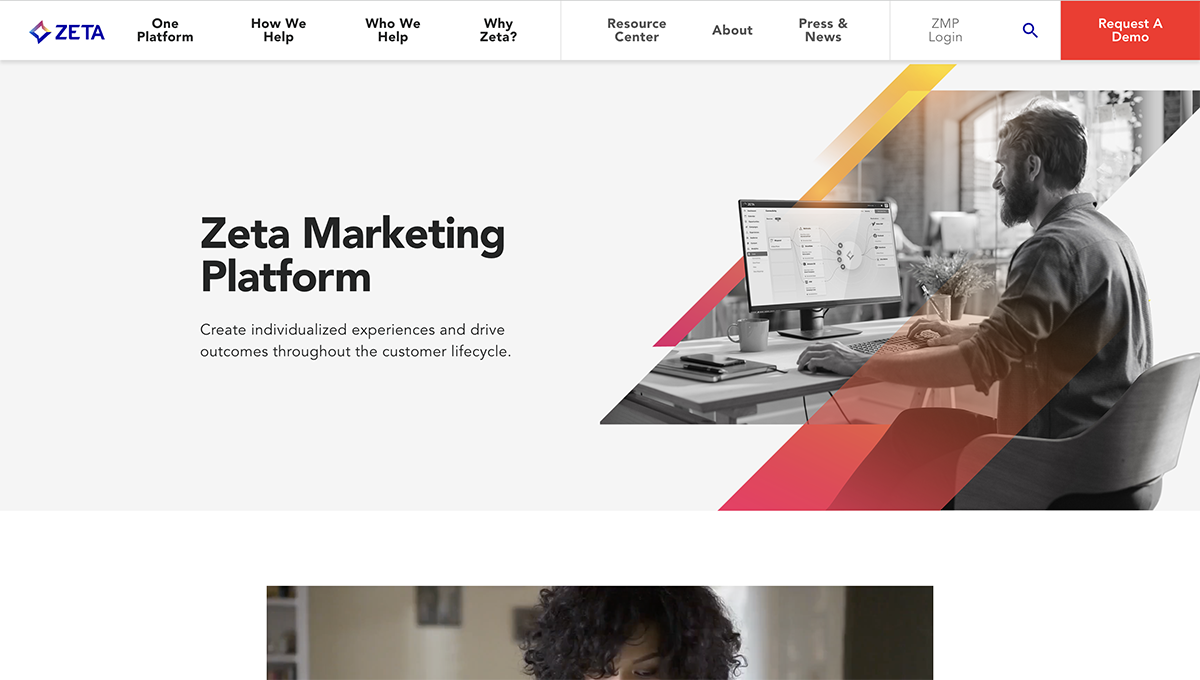 email marketing tool - Zeta home page