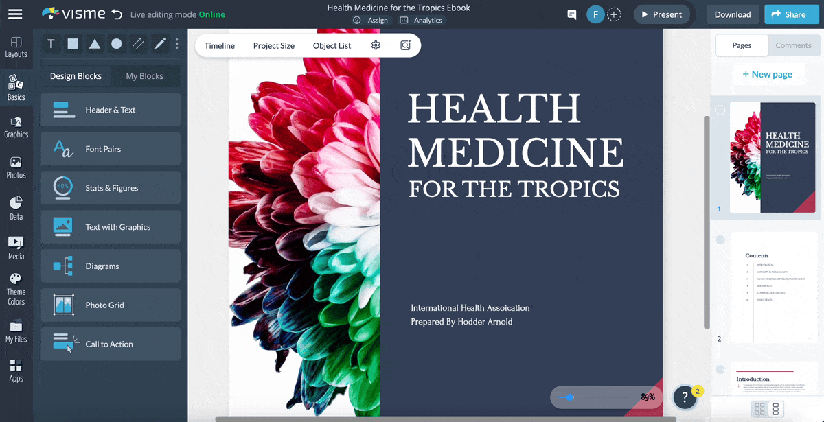 a GIF showing how to use dynamic fields to customize ebooks for different clients