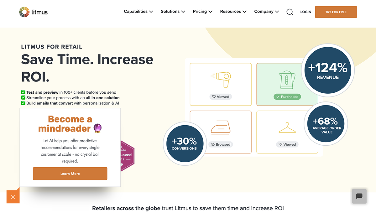 Litmus home page