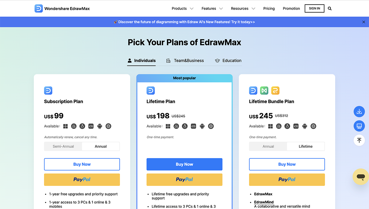 EdrawMax pricing
