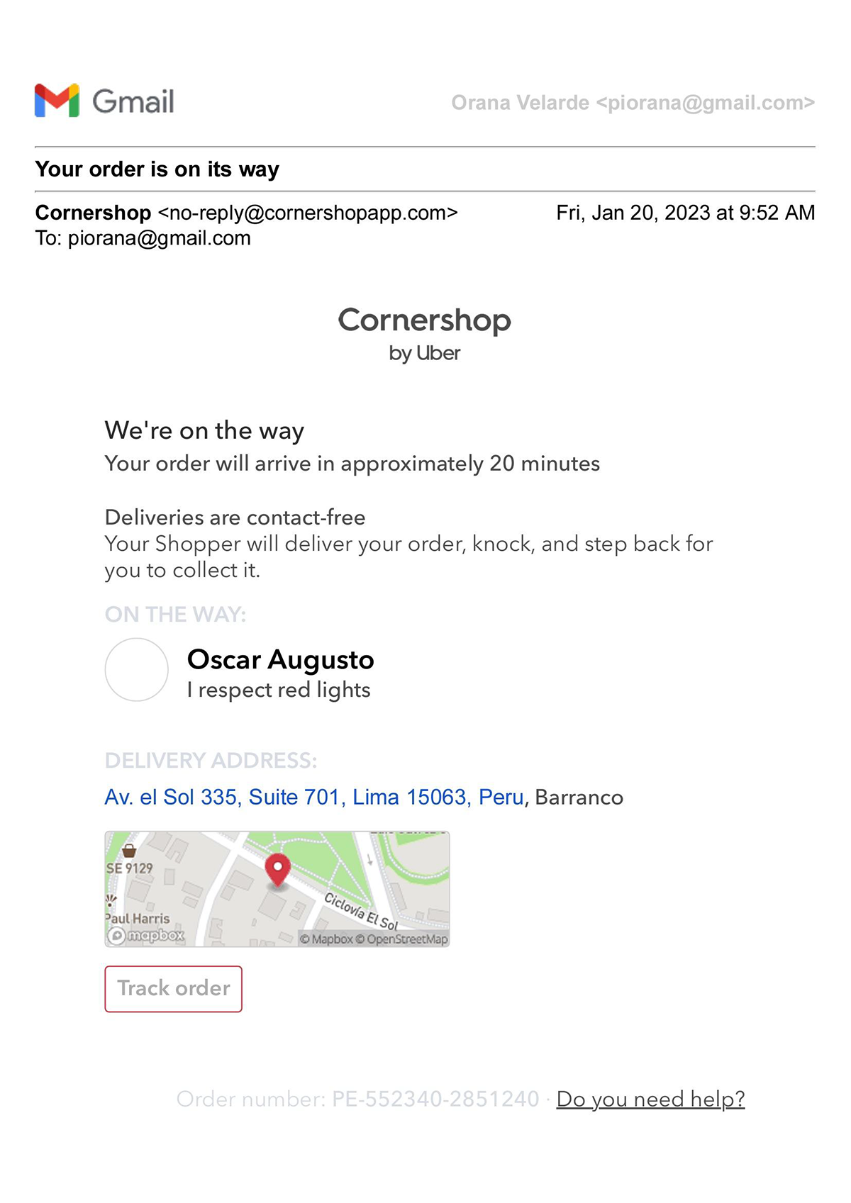 Shipping Emails