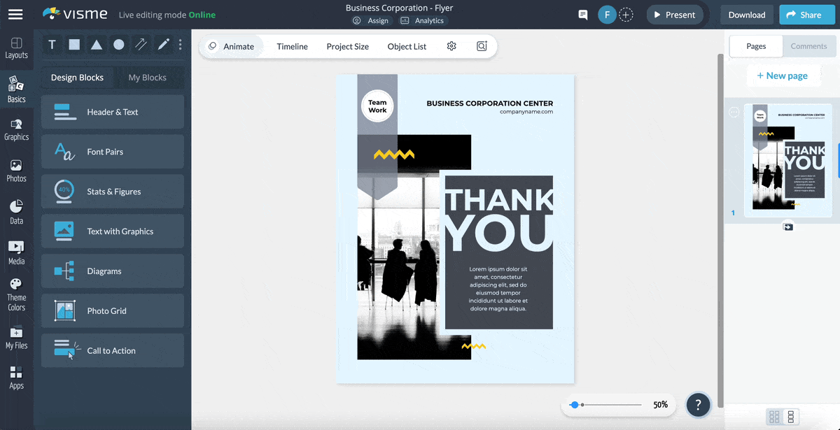 a GIF to show how the Workflow feature works