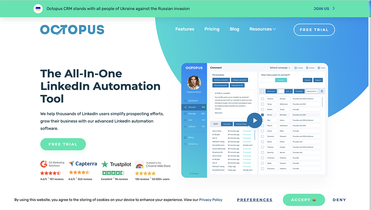 Linkedin Lead Generation - Octopus CRM