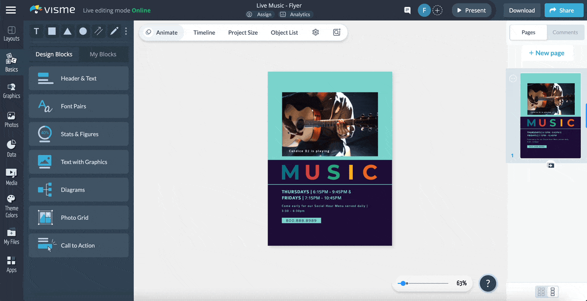 a GIF showing how to easily replace template background