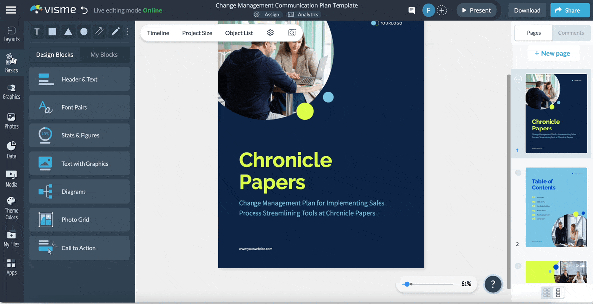 how to add links to other projects or external websites using the interactivity feature