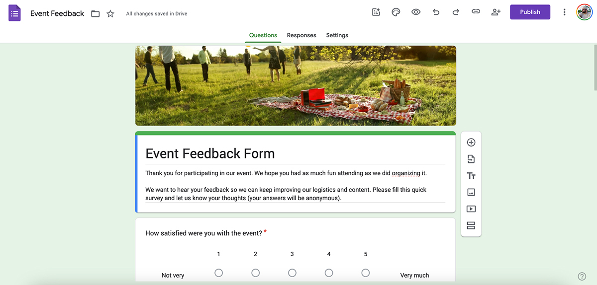 Best Online Form Builders - Google Forms interface