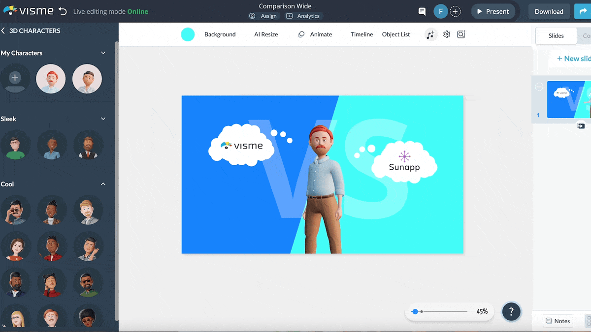 canva alternatives - a video of adding hotspots to animated characters