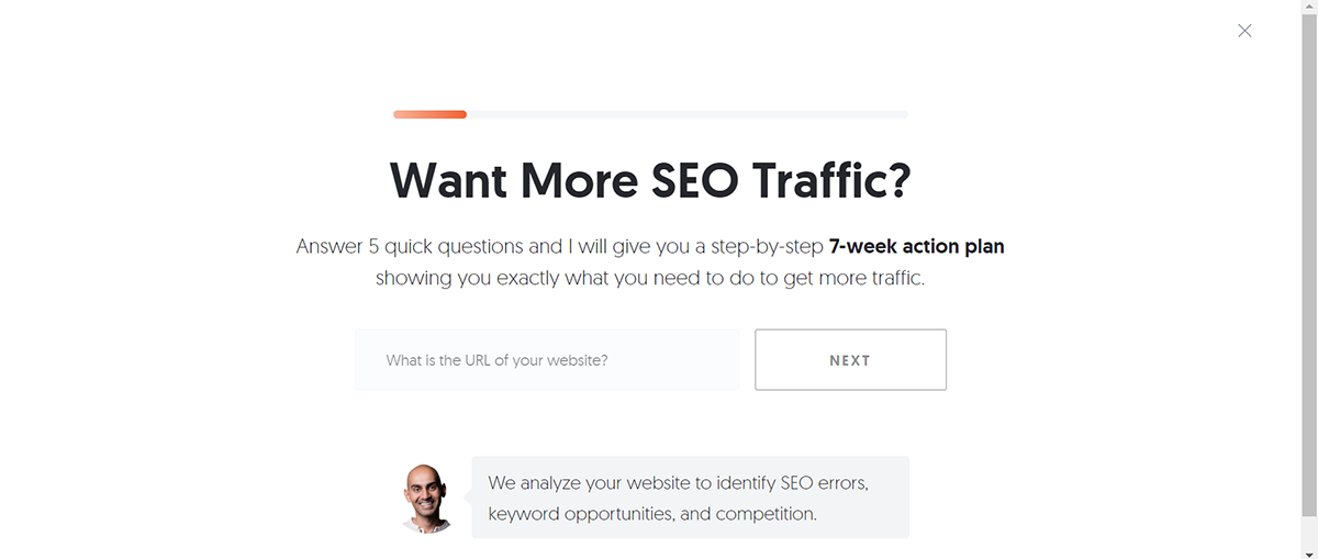Exit Intent website popup- Neil Patel