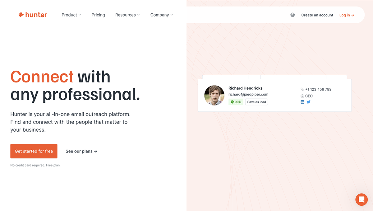 B2B Lead Generation Tools - Hunter.io