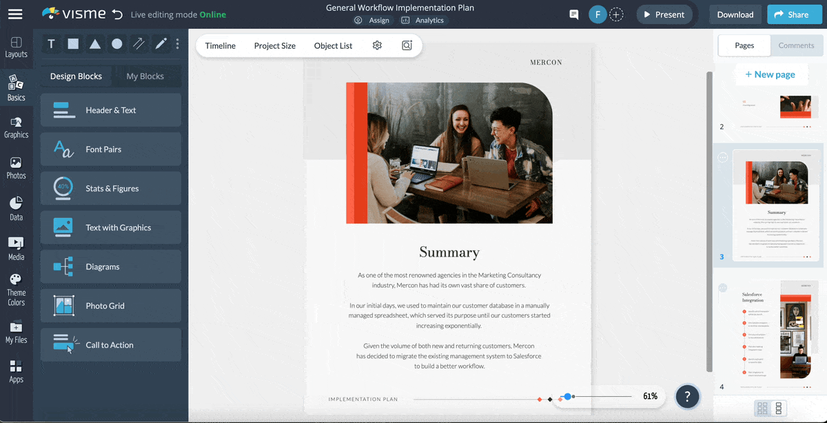 A GIF of Workflow feature