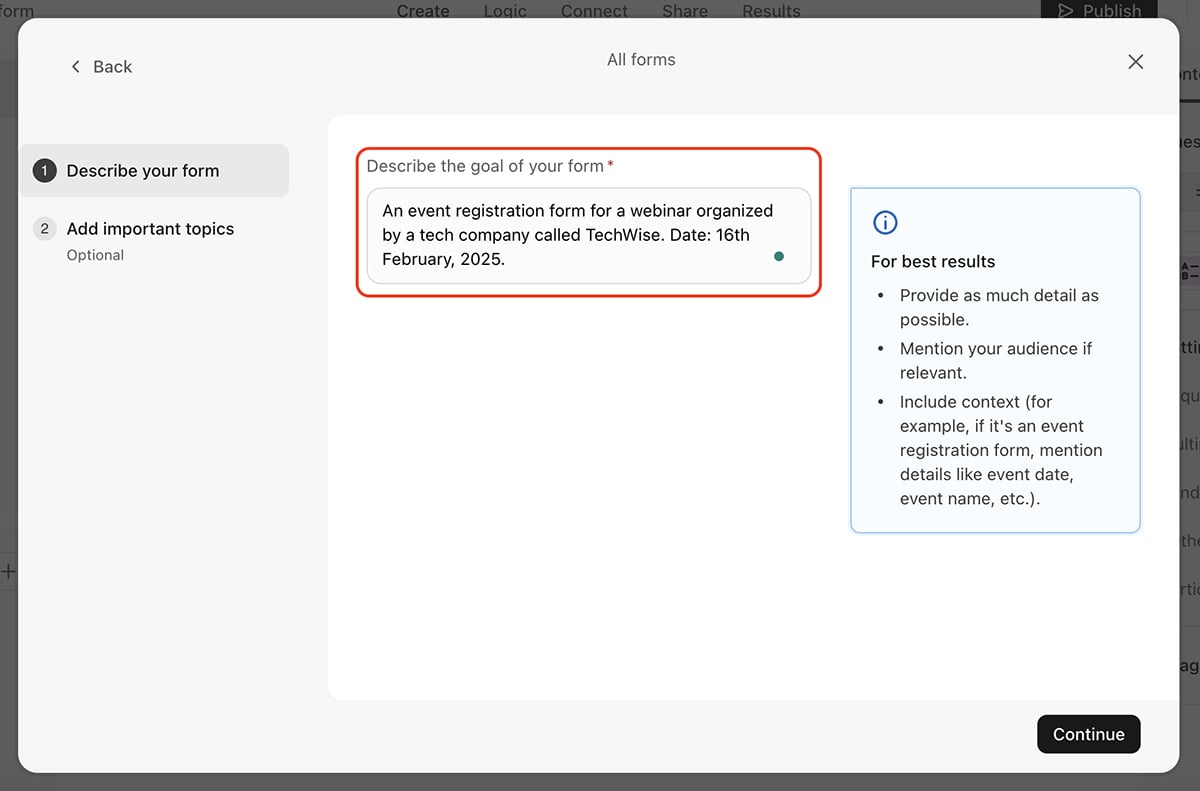 Best Online Form Builders - Typeform interface