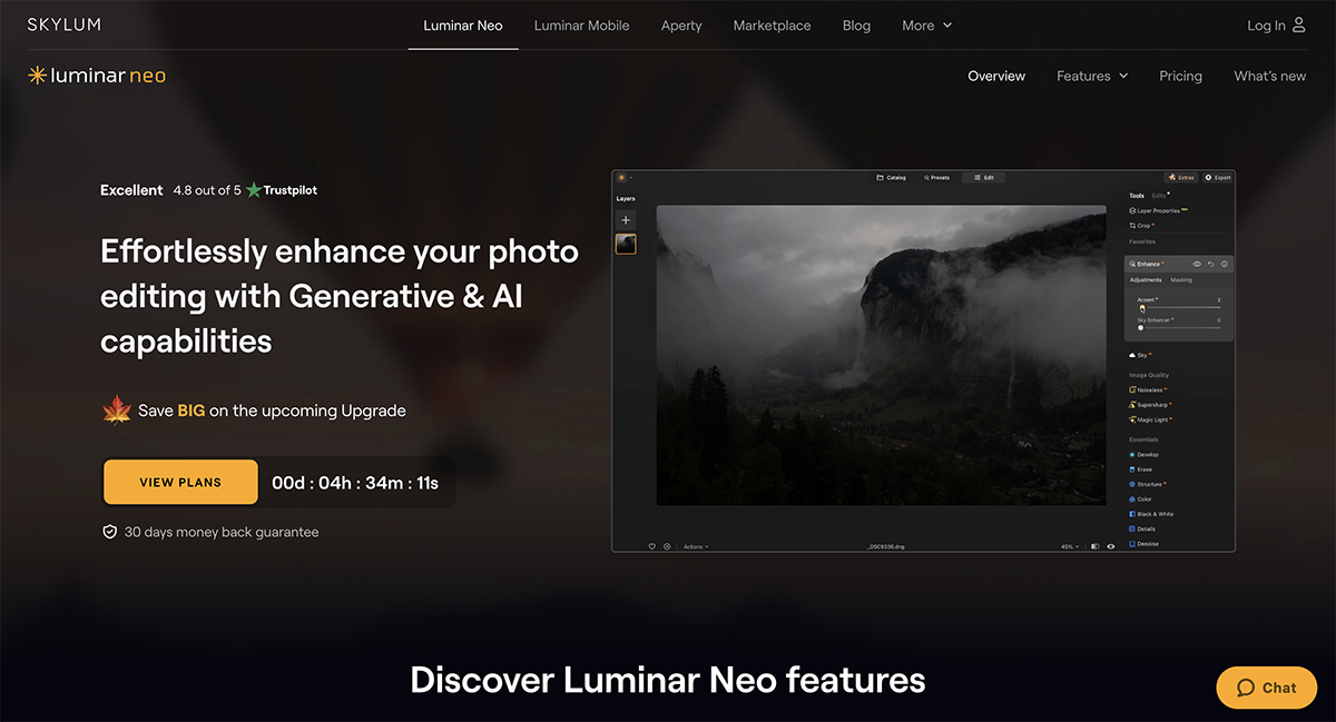 best ai image upscale - Skylum home page