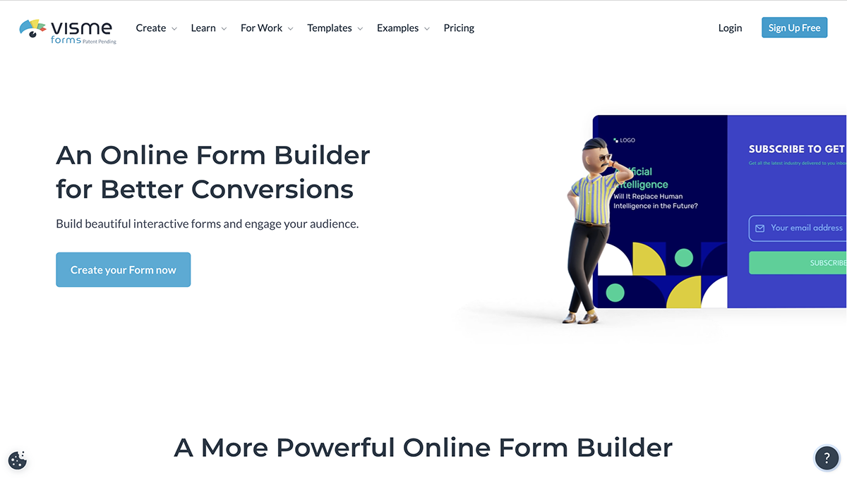 Lead Generation Landing Page - Visme Forms