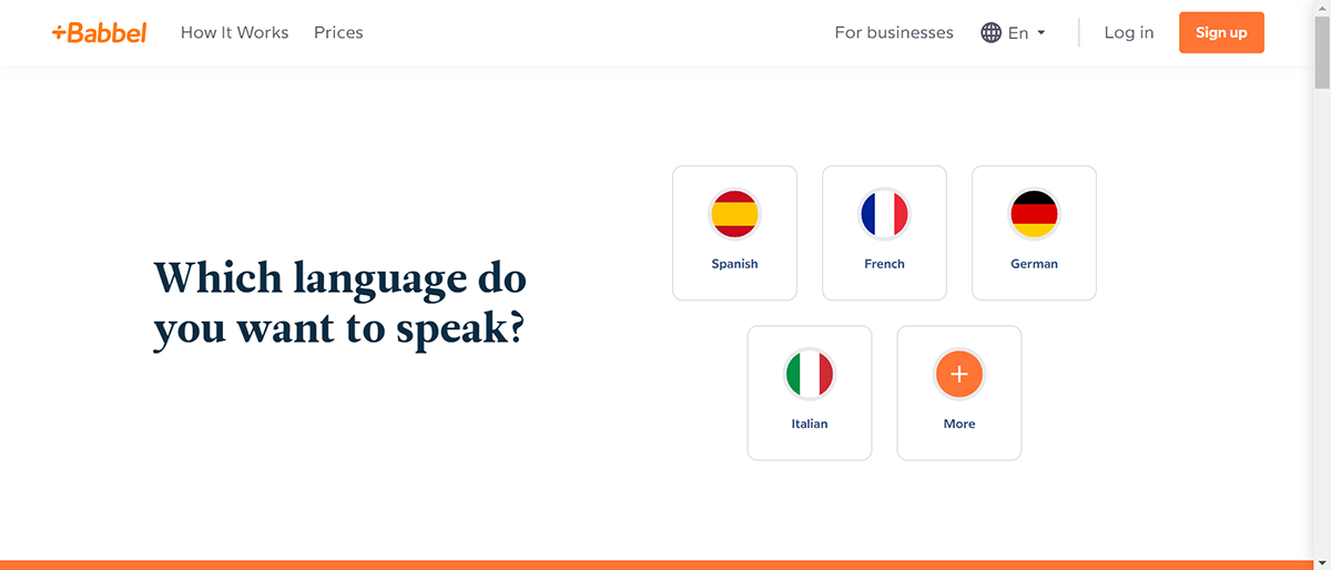 Lead Generation Landing Page - Babbel