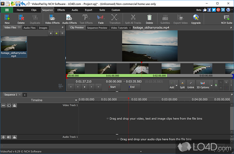 Best Free Video Editing Software - Videopad video interface