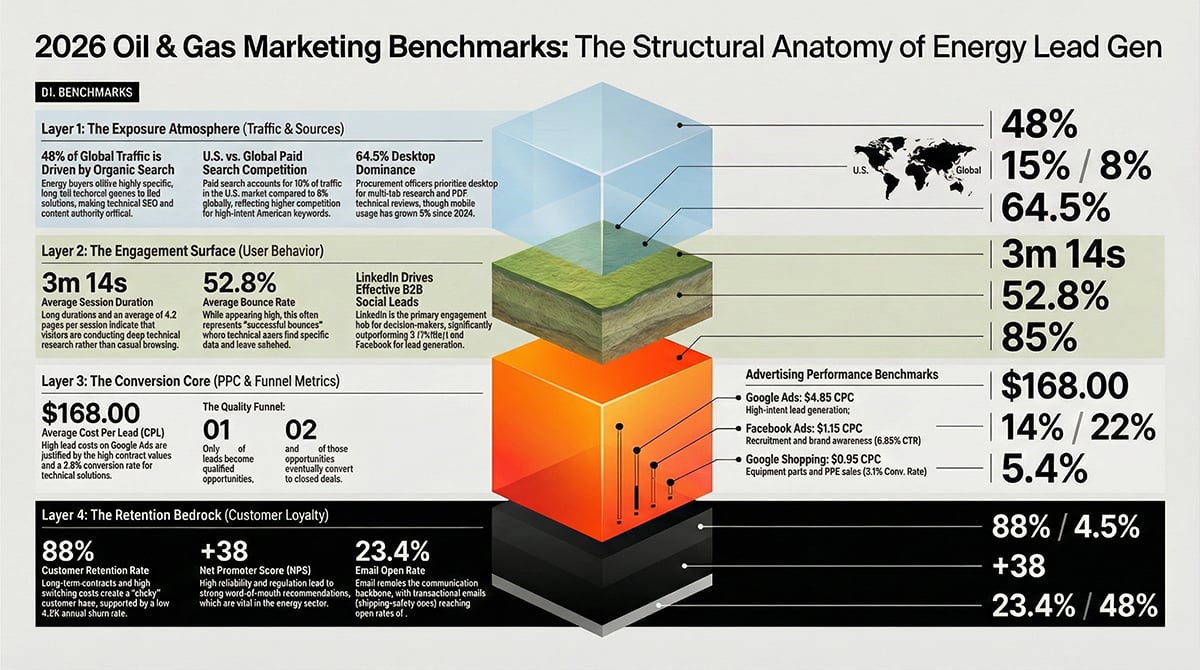 best infographic examples - Oil and Gas Industry Marketing Benchmarks 2026