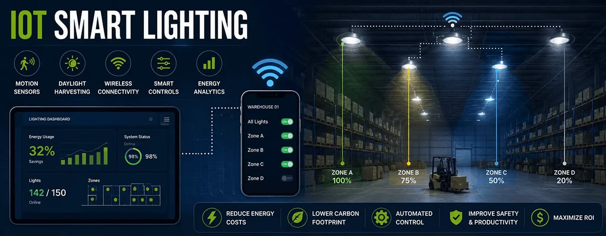 best infographic examples - How IoT Lighting Cuts Energy Costs