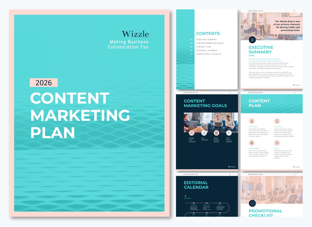 how to create a marketing plan -  content marketing plan template