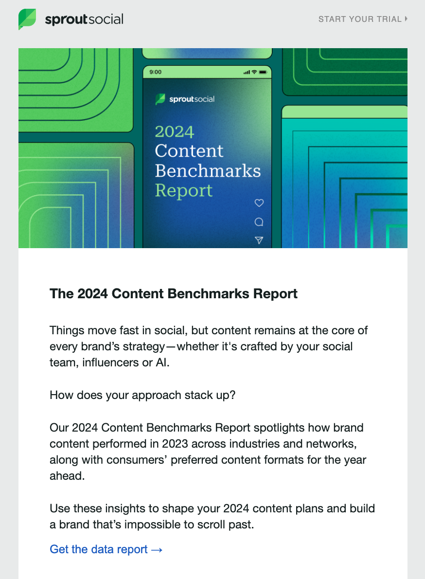 B2B lead nurturing - Sprout content benchmark report