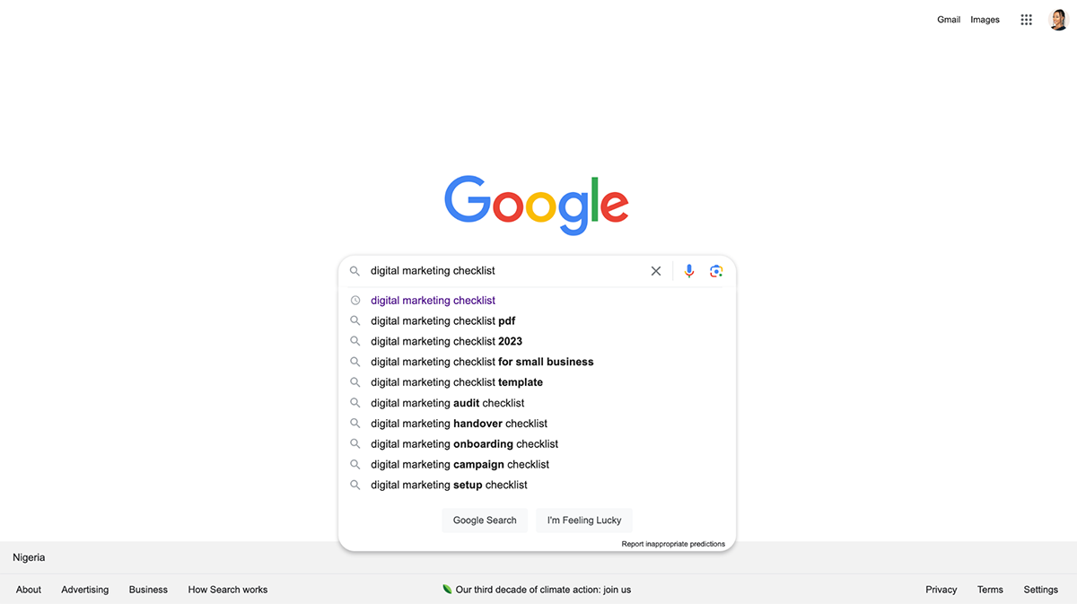 Create a lead magnet - Google searches