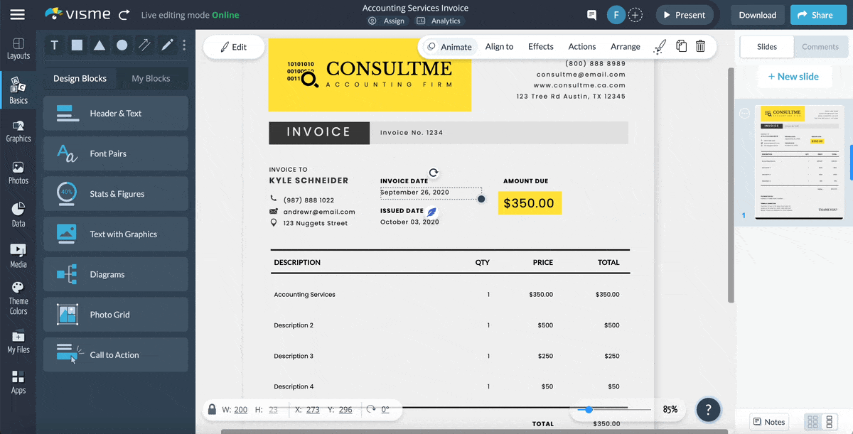 business invoice template - Write your invoice content