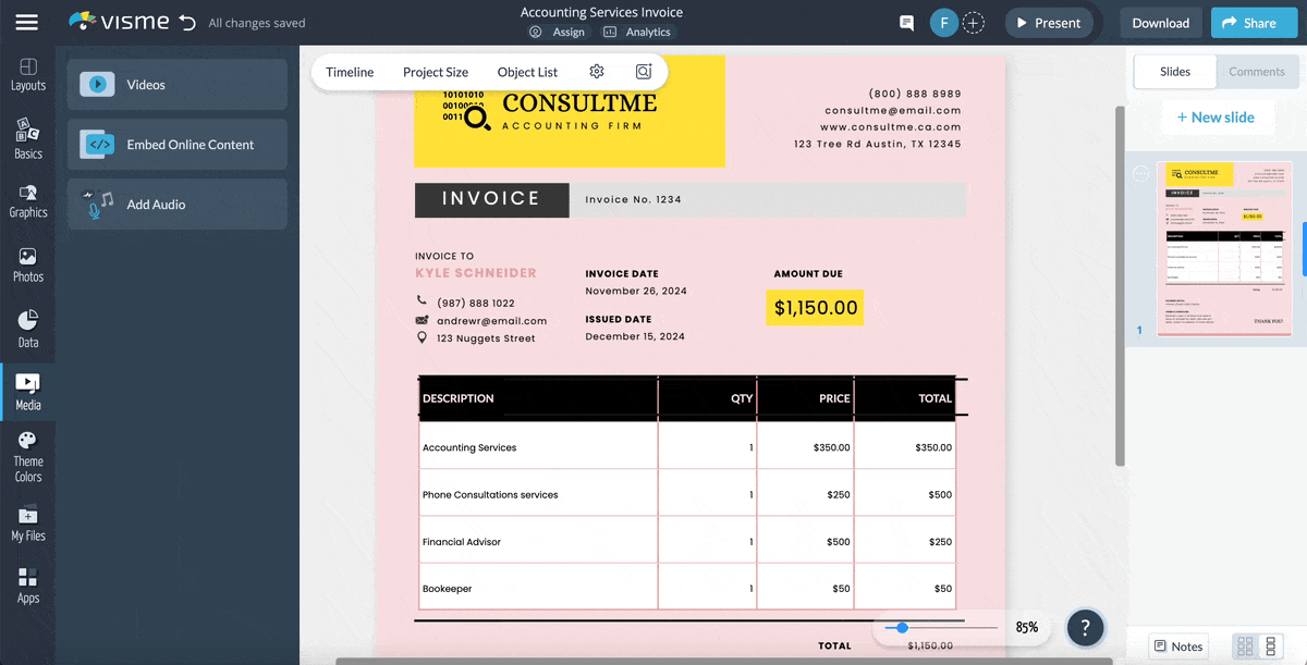 business invoice template - Download and share your invoice