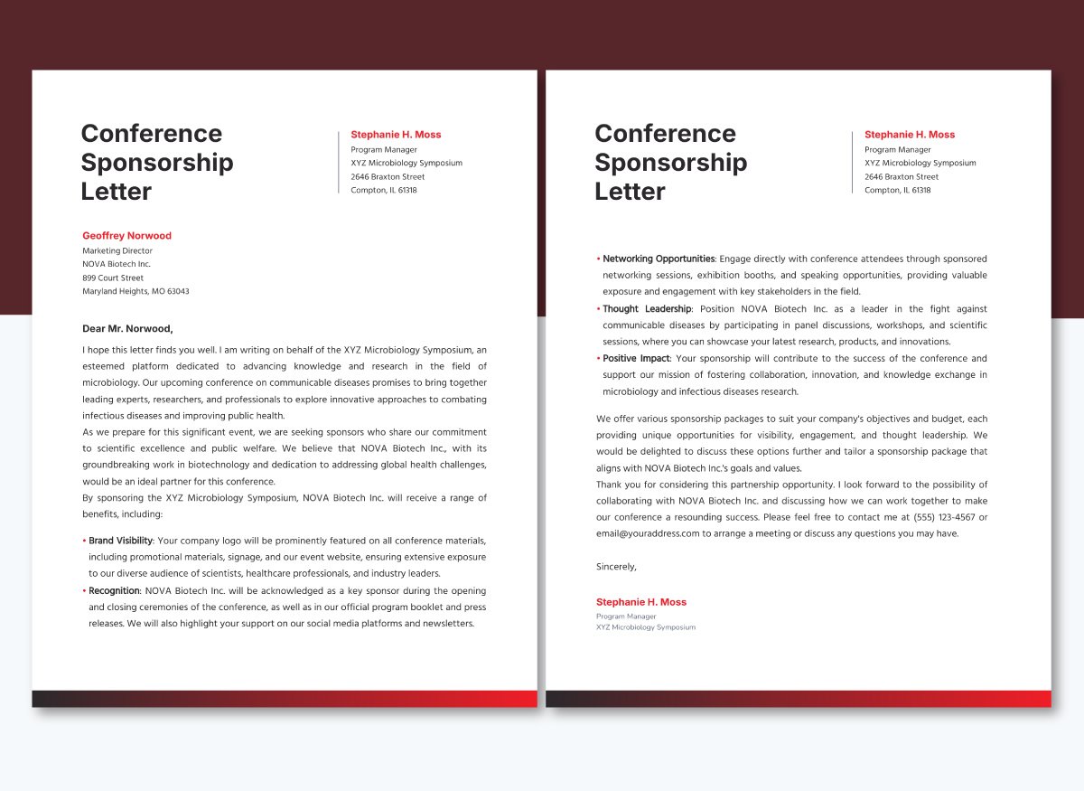 Event Sponsorship Requests Letter