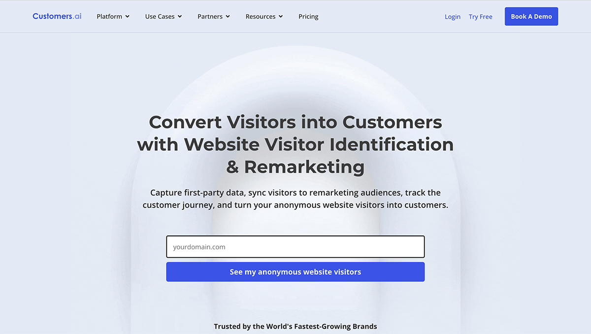 AI lead generation tools - Customers.ai home page