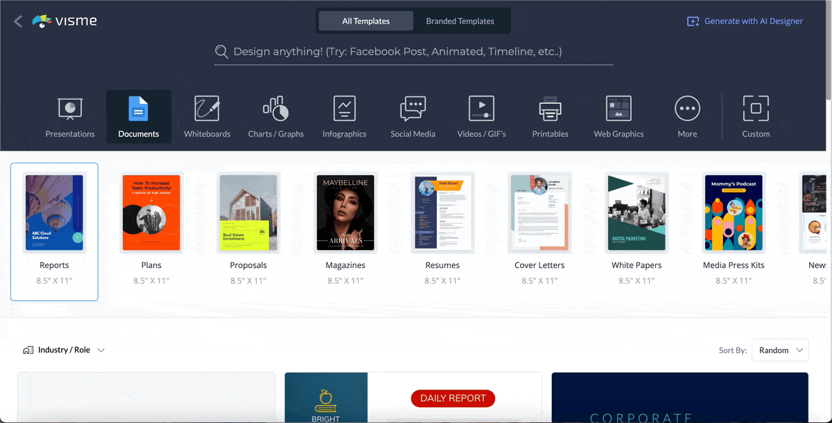 company one pager - select customizable templates